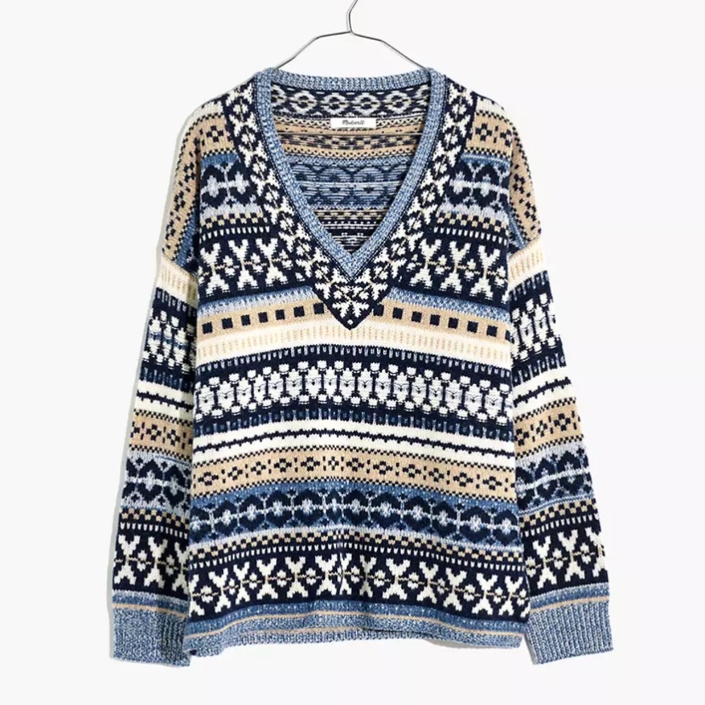 Madewell Fair Isle Pullover Sweater - Picture 4 of 9